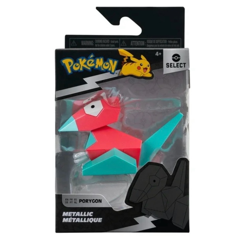 Pokemon Select True-Color Metallic Porygon 3" Figure Jazwares 2024 *NEW*
